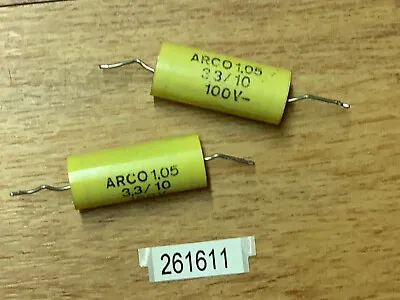 PAIR Ex Tannoy Gold ARCO 1.05 3.3uF 100V Speaker Crossover Capacitors (261611) • £8