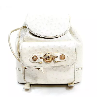 VERSACE BackPack Bag  White Leather 1279877 • $7.50