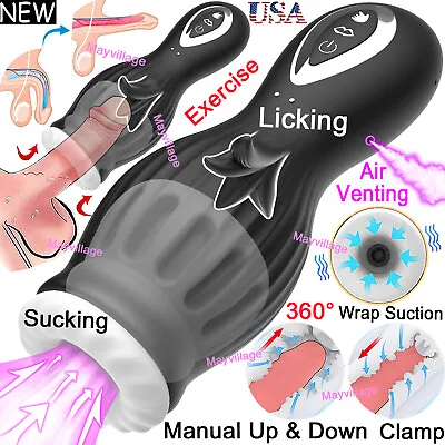 Male Masturbaters Automatic HandsFree Sucking Vibrating Cup Stroker Men Sex Toys • $29.99