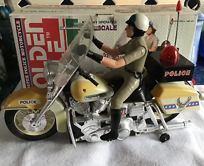 Vintage Toy Super Police Motorcycle Golden Eagle Battery 1/6 Scale  1989 “Chips” • $65