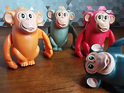 £21.64 • Buy 4 Pcs Vintage Wind Up Fun Clockwork Monkey Mechanical Toys USSR NOS Animal