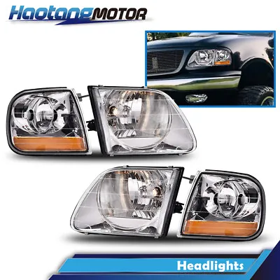 Lightning Headlights & Parking Corner Lights Fits For 97-03 Ford F150 Expedition • $52.26
