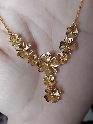 Xuping 24K Gold Plated Flower Necklace • £12