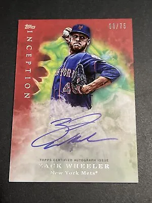 Zack Wheeler 2017 Topps Inception #d 63/75 Certified On Card Autograph Auto SP • $19.99