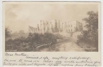 £4 • Buy Warwickshire; Kenilworth Castle, Artist: Elmer Keene PPC 1903, To Mrs Meer, Brum