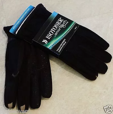 Men's Black ISOTONER Smart Touch Gloves: M-L-XL • $18.95