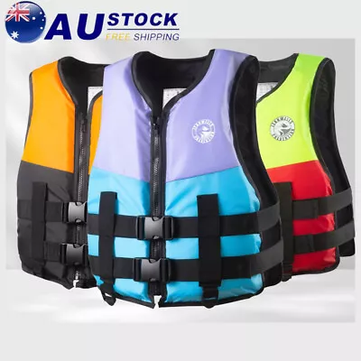  Life Jacket Buoyancy Vest Boating Kayak Safety Aid Adults Swimming Life Vest AU • $26.92