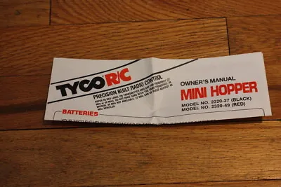 Vintage Tyco Mini Hopper Rc Owners Manual Instructions ONLY - 2320-27 2320-49  • $8.95