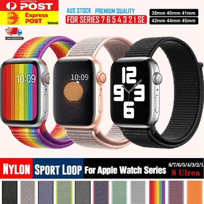 $6.59 • Buy Apple Watch Sport Loop Band IWatch Ultra Series 9 8 7 6 5 SE 40 44 41 42 45 49