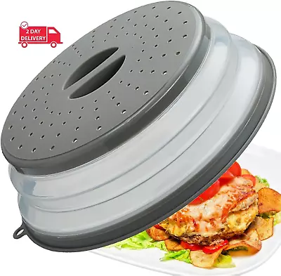 Microwave Splatter Cover Vented For Food Splatter Guard & Colander Kitchen Gadg • $23.81