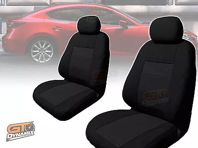 MAZDA 3 BM SEDAN NEO Black SEAT COVERS F+R FEB/2014 To 2018 AIRBAG EXPRESS • $158.86