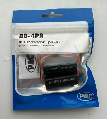 PAC BB-4PR Car Audio Bass Blocker Pair For 4  Speakers Set Of 2 Bass Blockers • $13.90