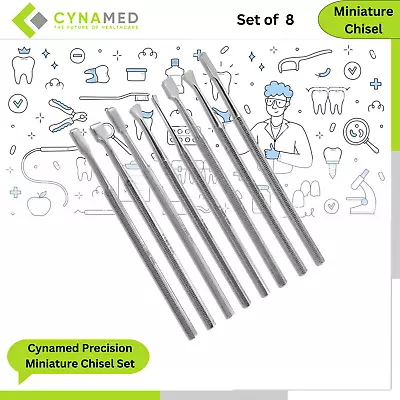 Cynamed Precision Miniature Chisel Set For Models & Crafts Stainless Steel 8 Pcs • $14.99