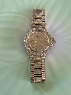 Michael Kors MK5720 Camille Gold Crystal Encrusted Stainless Steel Women's Watch • $249