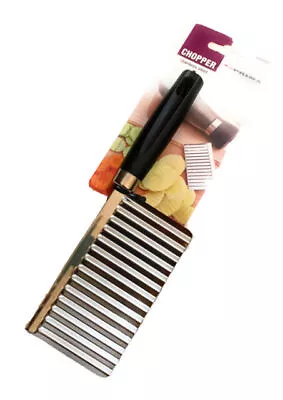 Crinkle Cutter Stainless Steel Potato Chip Salad Vegetable Wavy Cutter Chopper  • £2.75