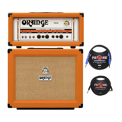 $1649 • Buy Orange Amps TH30H 30W Tube Amp Head With PPC112 60W 1x12in Cabinet And Cables
