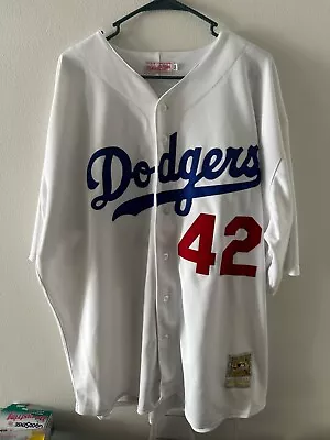 Mitchell & Ness Los Angeles Dodgers #42 Jackie Robinson Baseball Jersey SZ 56 • $100