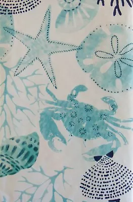 Sea Life Abstract Vinyl Flannel Back Tablecloth-Various Sizes • $16.50