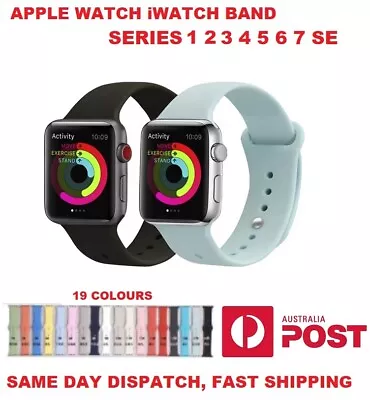 $3.90 • Buy For Apple Watch IWatch Sports Band Series SE 7 6 5 4 3 2 1 38/40/41/42/44/45 Mm