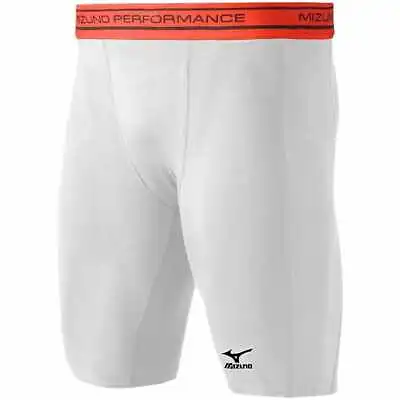 Mens Mizuno Performance Elite Sliding Shorts Size S White Red Baseball Softball • $16.99