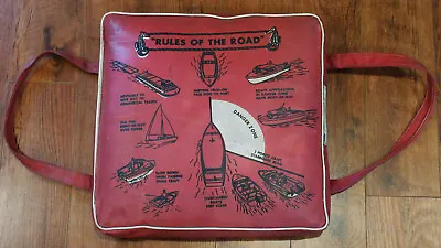 Vintage Sears Rules Of The Road 1950-60's Boat Seat Cushion-flotation Device Euc • $129.95