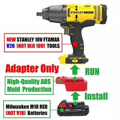 1x Adapter Only Fits Milwaukee M18 Li-Ion Battery To Stanley NEW FATMAX V20 Tool • $39.59