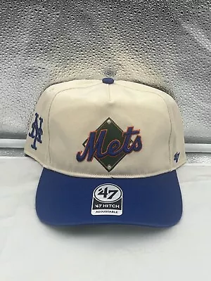 New York Mets MLB '47 Brand Natural Two Tone Hitch Adjustable Snapback Hat • $38