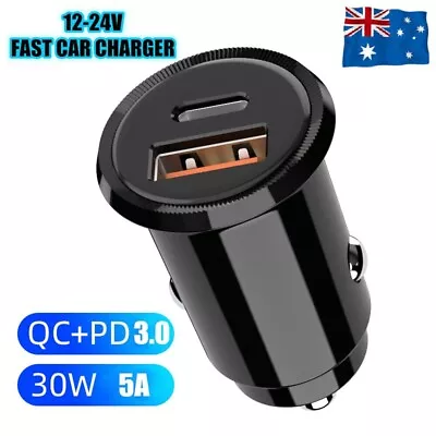 30W FAST CHARGING USB-C Car PD TYPE C Cigarette Quick Charger QC 4.0 12-24V • $19.99