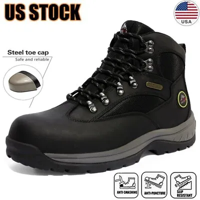 Men's Safety Steel Toe Work Boots Indestructible Waterproof Non-slip Shoes US • $72.49