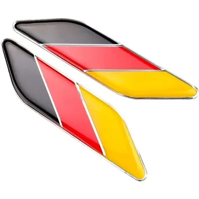 $9.49 • Buy 2Pcs Germany Flag Sticker Emblem For BMW VW Audi Benz Car Side Fender Edge Badge