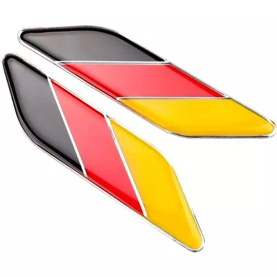 2Pcs Germany Flag Sticker Emblem For BMW VW Audi Benz Car Side Fender Edge Badge • $10.09