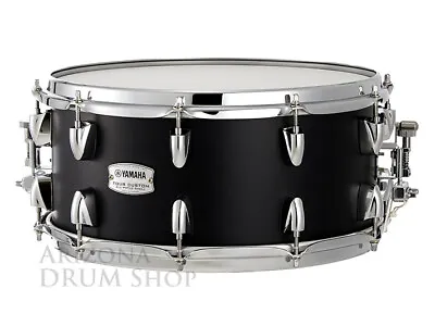 Yamaha Tour Custom Maple 14  X 6.5 Snare Drum Black Licorice Satin - In Stock! • $349.99