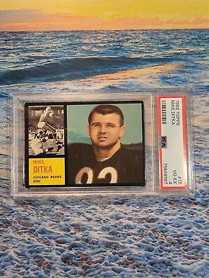1962 Topps #17 Mike Ditka Rc Bears Hof Psa 4 🔥🔥🔥 • $179.50