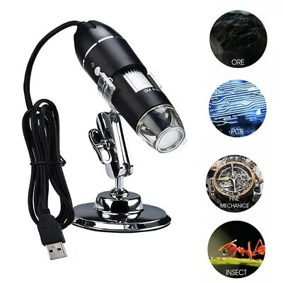 50X-1000X Digital Microscope 8 LED Endoscope USB Zoom Magnifier Camera Stand USA • $15.26