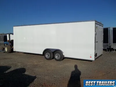 2023 Covered 8 X 24 White Cargo Enclosed Carhauler Trailer 10k GVWR 8.5 X 24 • $8495