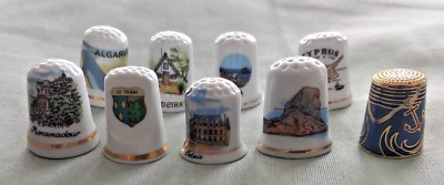 £12.99 • Buy Vintage Thimble Collection - Set Of 9 - Cyprus France Spain - Souvenir