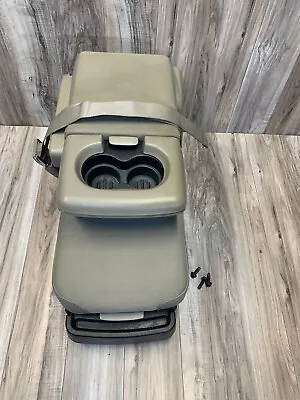 2009 2010 Ford F150 Center Console Jump Seat W Storage & Cup Holder Tan 09 10 • $259.75