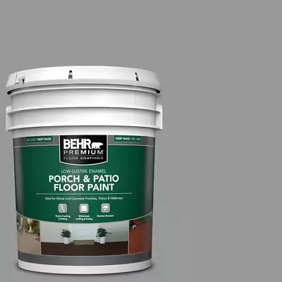 5 Gal Slate Gray Low-Lustre Enamel Interior/Exterior Porch And Patio Floor Paint • $172.90