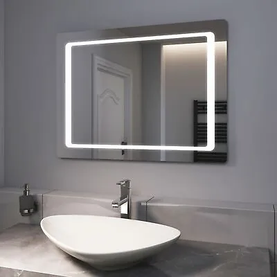 EMKE Bathroom Mirror With Shaver Socket Motion Sensor Switch LED Lights Demister • £95.99