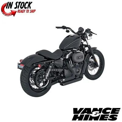 Vance & Hines Black Shortshots Staggered Exhaust For 2004-2013 Harley Sportster • $599.99