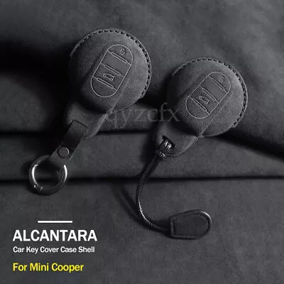 Alcantara Leather Car Key Cover Case For Mini Cooper S F54 F56 F57 F60 Smart Fob • $18.99