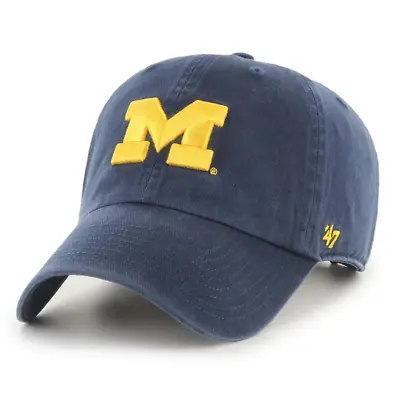 Michigan Wolverines '47 Brand Navy Blue Clean Up Adjustable Dad Hat • $29.99