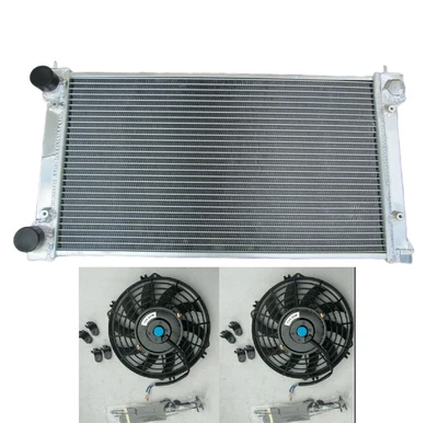 $176 • Buy Radiator+Fans For VW Golf GTI MK1 MK2 Scirocco Rabbit Caddy 1.6 1.8 8V 80-91 MT