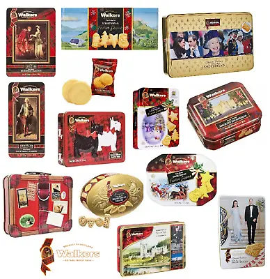 Walkers Shortbread Biscuits Pure Butter Festive Shapes Tins Selection  • £8.99