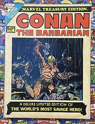 Marvel Treasury Edition #4 - Feb 1975 - Conan Appearance! - Fn+ (6.5) • £24.99