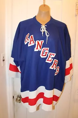 CCM New York Rangers Air-Knit Maska NHL Hockey Jersey Men XL Extra Large Vintage • $66.40