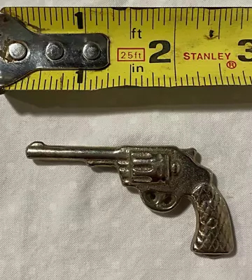 Arcade Cast-Iron Nickel-Plated Colt Revolver Gun Toy R-60 • $12