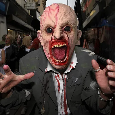 $15.10 • Buy Horror Mask Latex Halloween Cosplay Party Realistic Full Face Masks Headgear USA