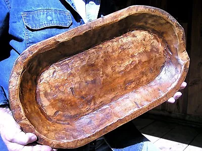 Hand Carved Wooden Dough Bowl Treenware TRENCHER 2172 • $99.99