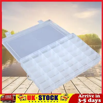 36 Grid Bead Storage Case Eco-friendly Plastic Storage Box Nail Art Accessories • £7.39